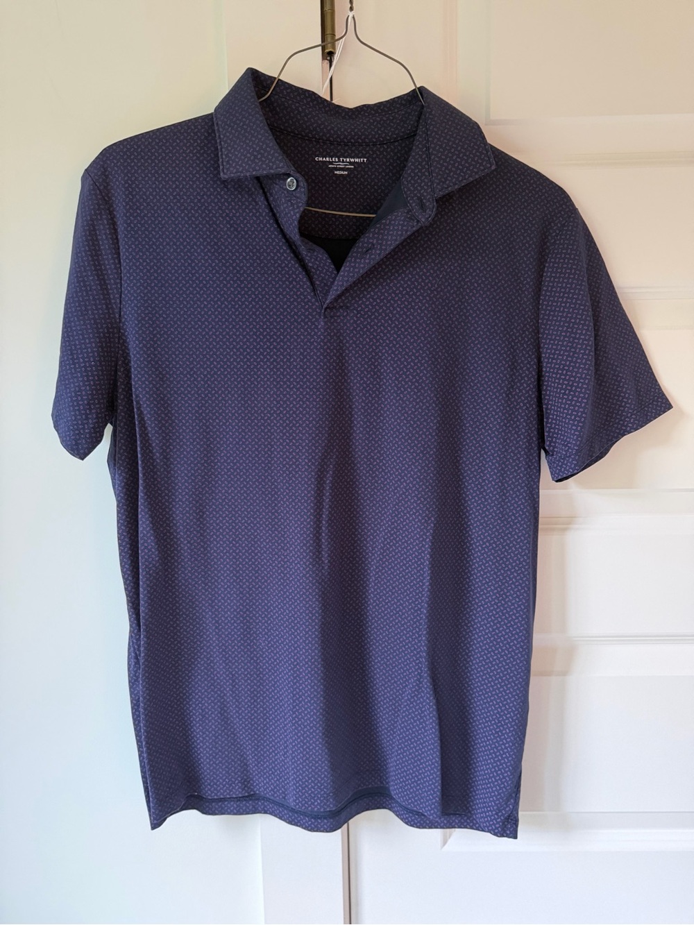 Charles Tyrwhitt Navy Microdot Polo